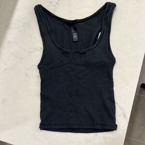 SKIMS cotton rib tank in onyx